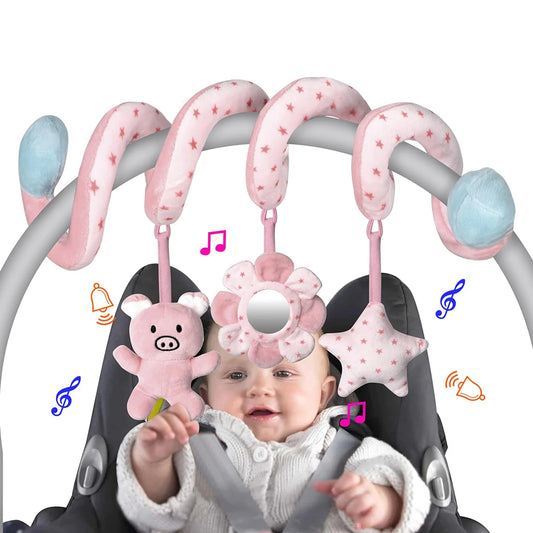 Baby Spiral Activity Bar with Mirror & Rattles
