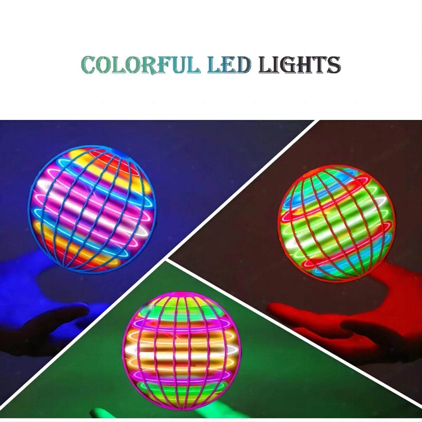 LED Flying Ball Hand-Controlled Spinner Toy