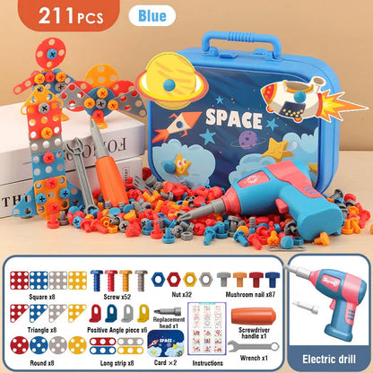 Kids Electric Drill Tool Set & 3D Puzzle