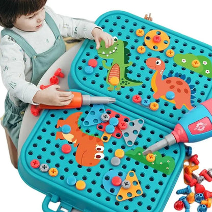 Kids Electric Drill Tool Set & 3D Puzzle