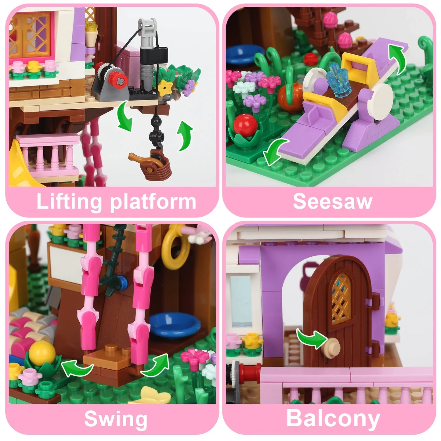 Girls Treehouse Friendship Building Blocks Set