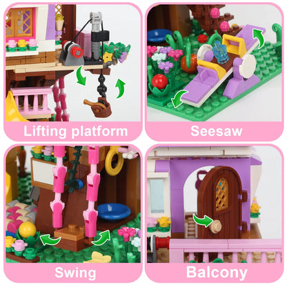 Girls Treehouse Friendship Building Blocks Set