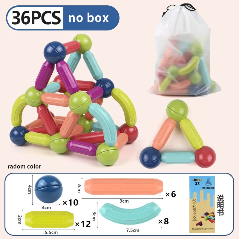 Magnetic Stick & Rod Building Blocks Set