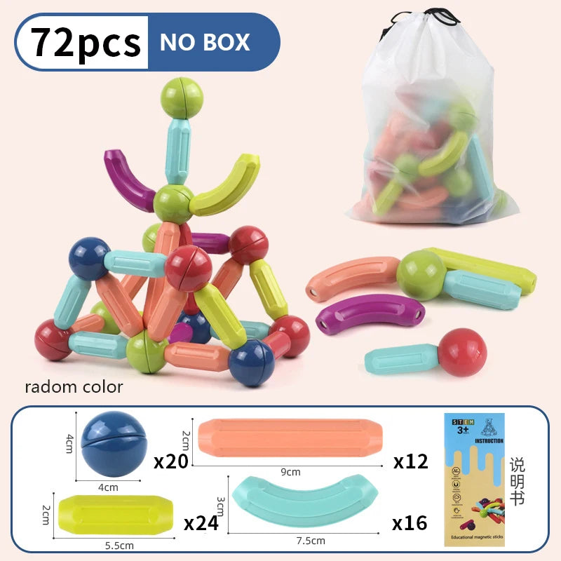Magnetic Stick & Rod Building Blocks Set