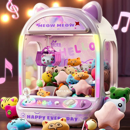 Mini Claw Machine with Music & Dolls