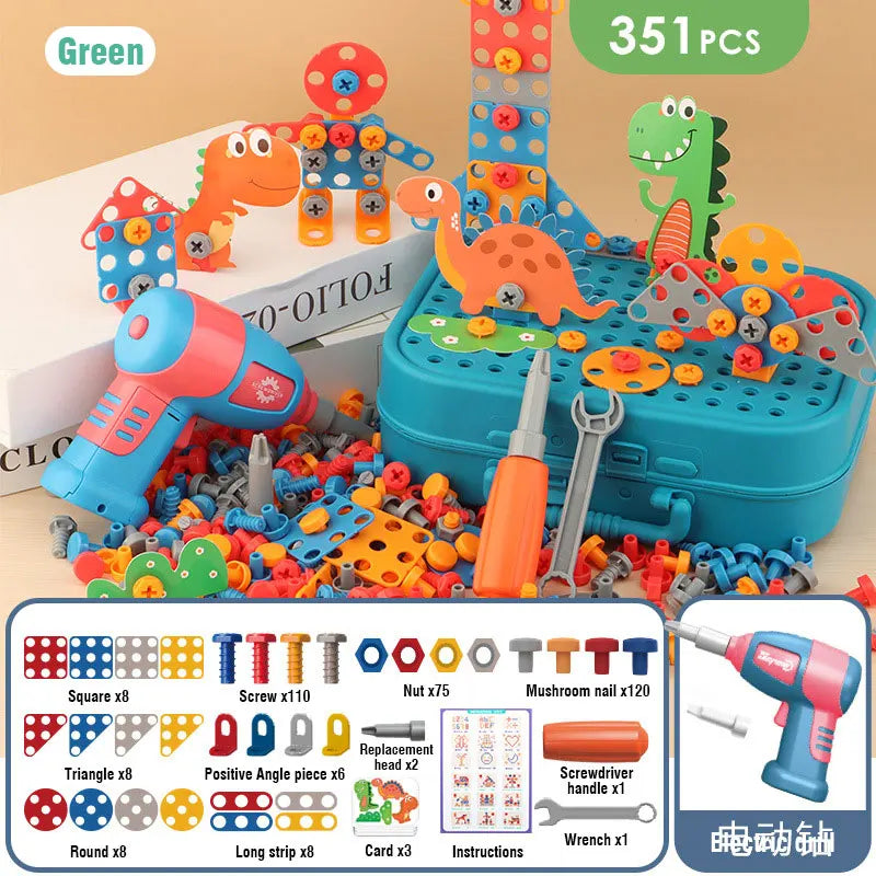 Kids Electric Drill Tool Set & 3D Puzzle