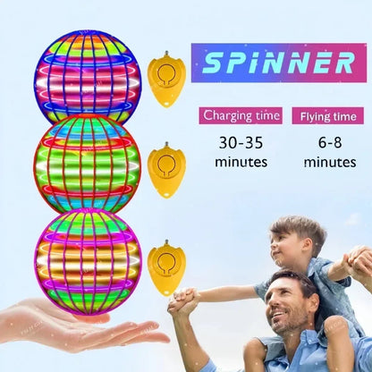 LED Flying Ball Hand-Controlled Spinner Toy