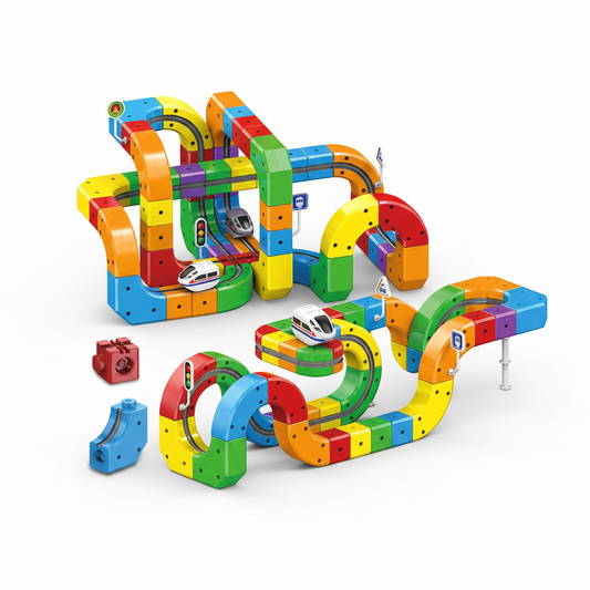 Electric Magnetic Rail Train Building Blocks Set