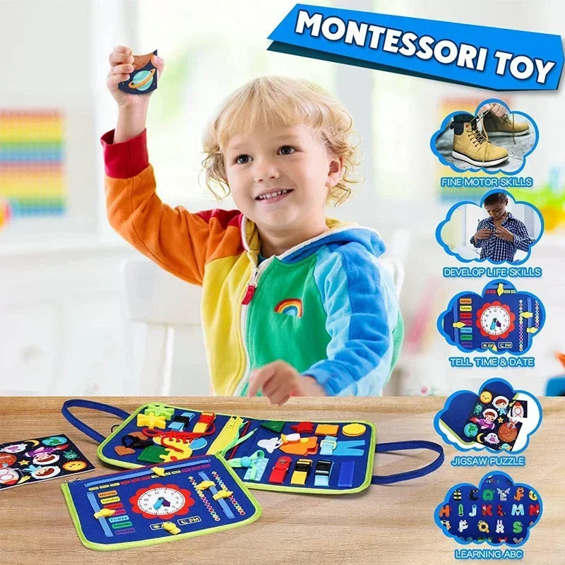 Montessori Felt Quiet Book Busy Board for Kids