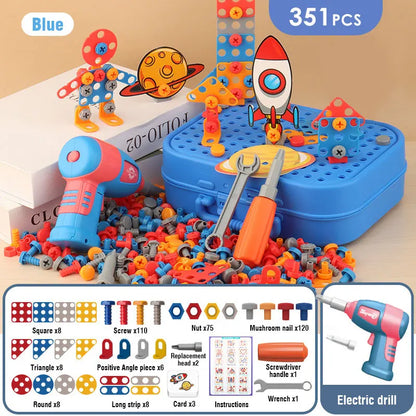 Kids Electric Drill Tool Set & 3D Puzzle