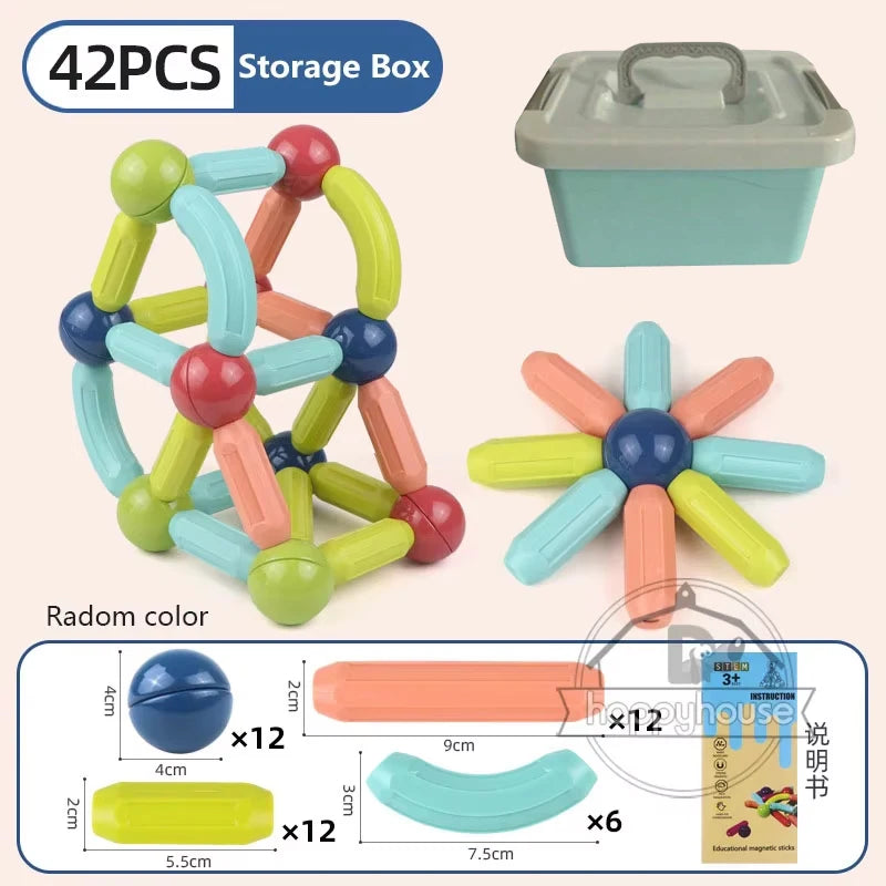 Magnetic Stick & Rod Building Blocks Set