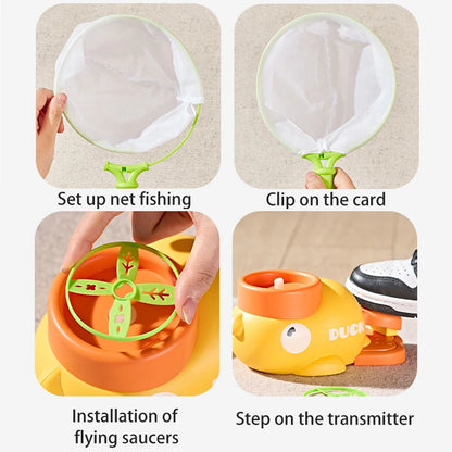 Flying Disc Rocket Launcher Outdoor Toy