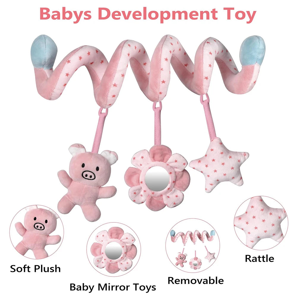 Baby Spiral Activity Bar with Mirror & Rattles
