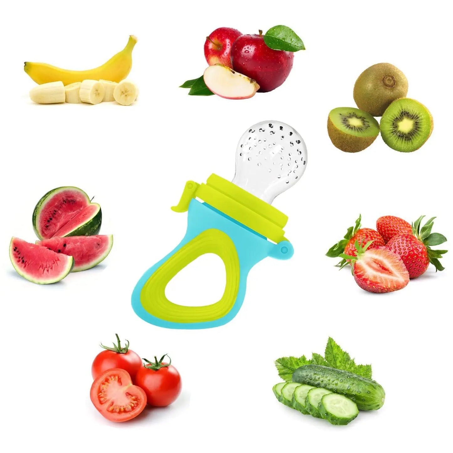 Silicone Squeeze Feeding Spoon & Baby Feeder Set