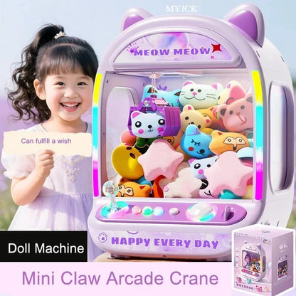 Mini Claw Machine with Music & Dolls