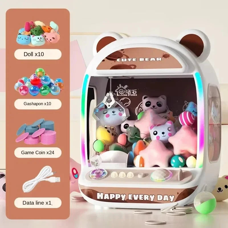Mini Claw Machine with Music & Dolls