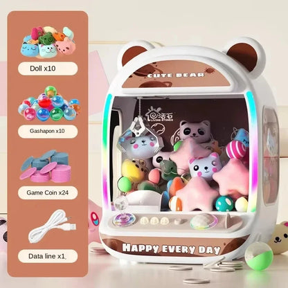 Mini Claw Machine with Music & Dolls