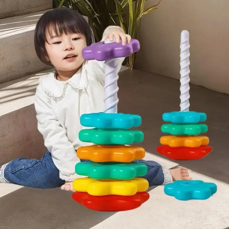 Montessori Rainbow Stacking Tower Puzzle