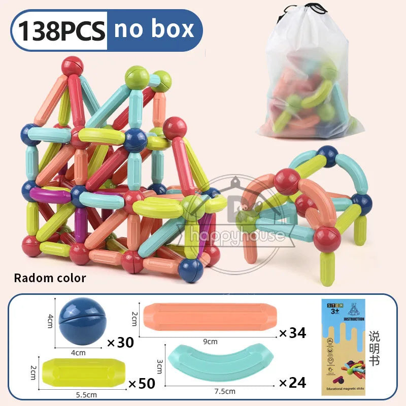 Magnetic Stick & Rod Building Blocks Set
