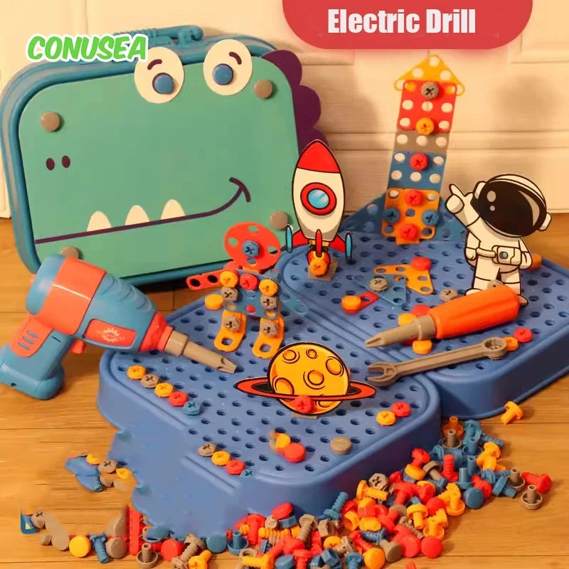 Kids Electric Drill Tool Set & 3D Puzzle