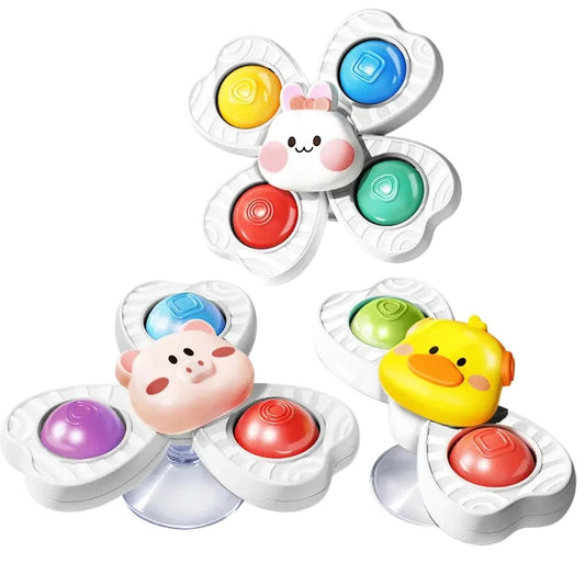 Baby Suction Cup Fidget Spinner Toy Set (3 PCS)