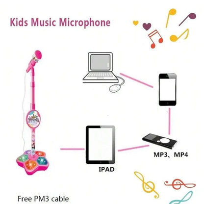 Kids Karaoke Microphone Stand Toy Set