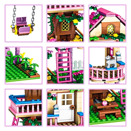 Girls Treehouse Friendship Building Blocks Set
