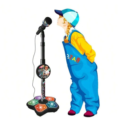 Kids Karaoke Microphone Stand Toy Set