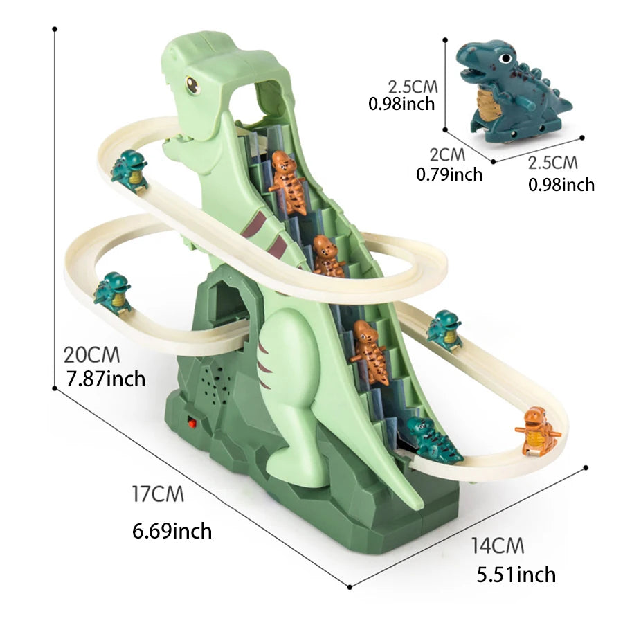 Electric Dinosaur Climbing Slide Toy with Music