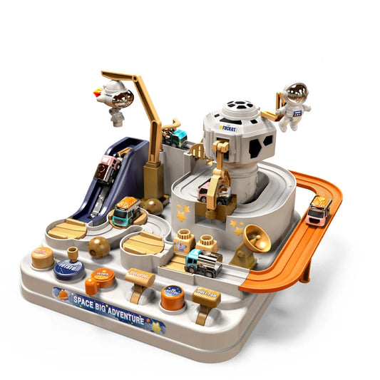 Racing Rail Car Track Adventure Set with Animals & Space