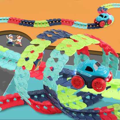 LED Race Car Flexible Track Set