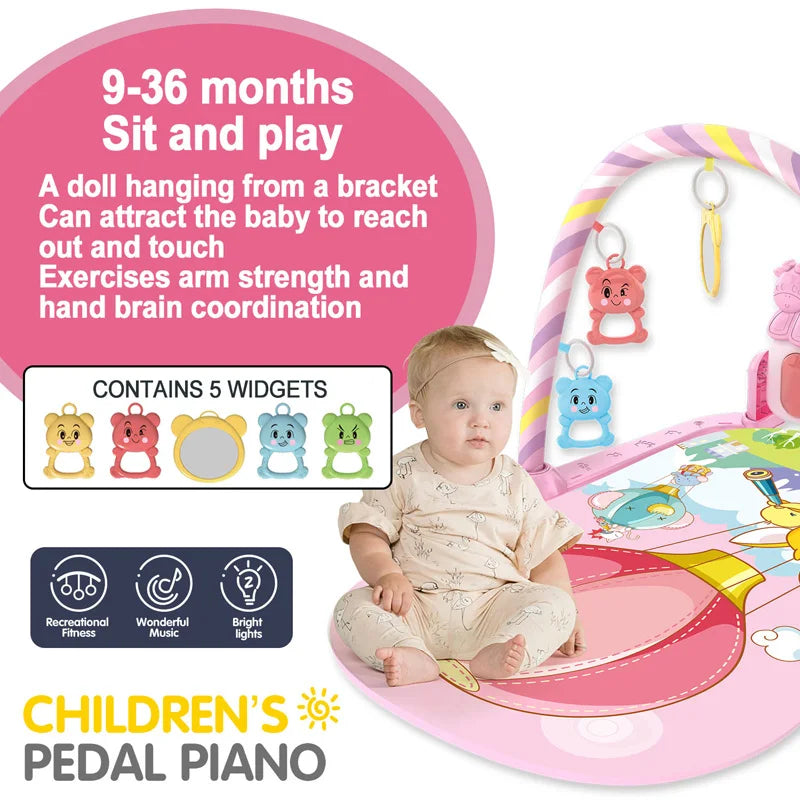 Baby Play Gym Mat with Piano & Music