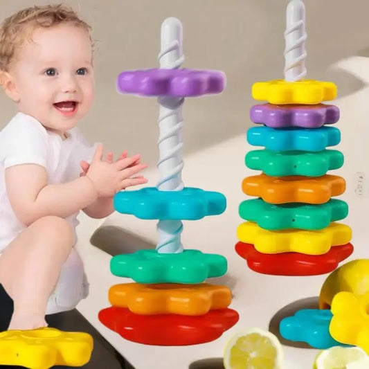 Montessori Rainbow Stacking Tower Puzzle