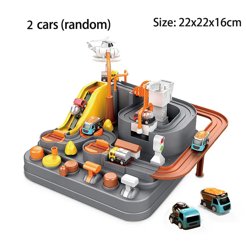 Racing Rail Car Track Adventure Set with Animals & Space