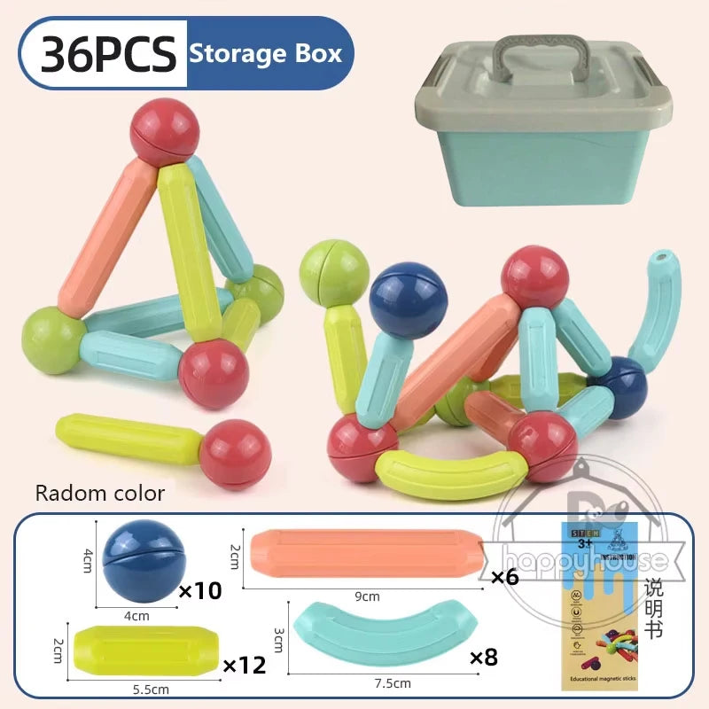 Magnetic Stick & Rod Building Blocks Set