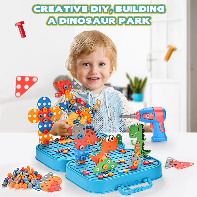 Kids Electric Drill Tool Set & 3D Puzzle