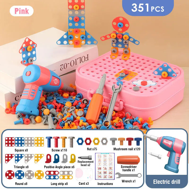 Kids Electric Drill Tool Set & 3D Puzzle
