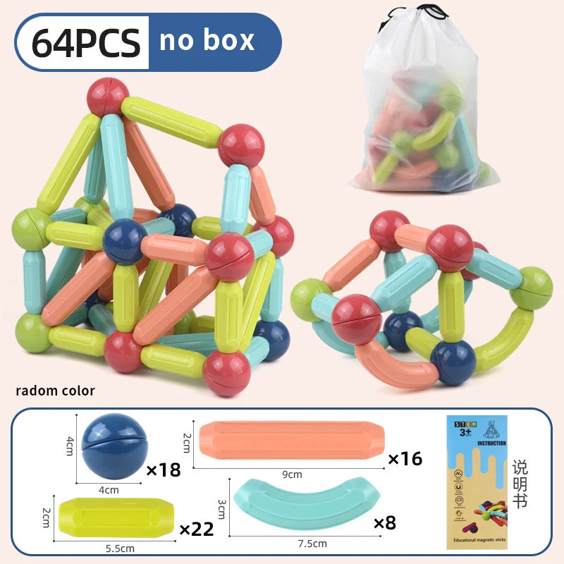 Magnetic Stick & Rod Building Blocks Set