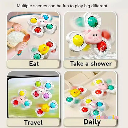 Baby Suction Cup Fidget Spinner Toy Set (3 PCS)