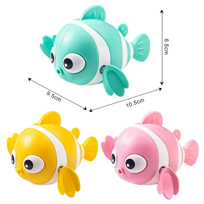 Wind-Up Swimming Clown Fish Bath Toy for Babies