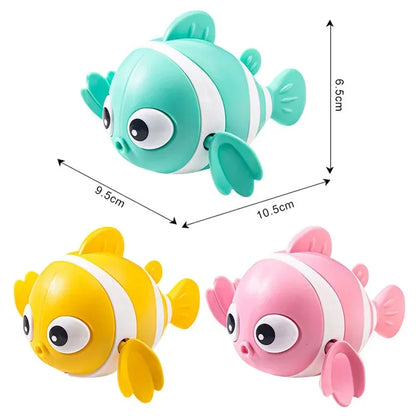 Wind-Up Swimming Clown Fish Bath Toy for Babies