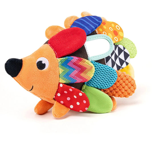 Hedgehog & Owl Sensory Plush Teething Toy for Newborns