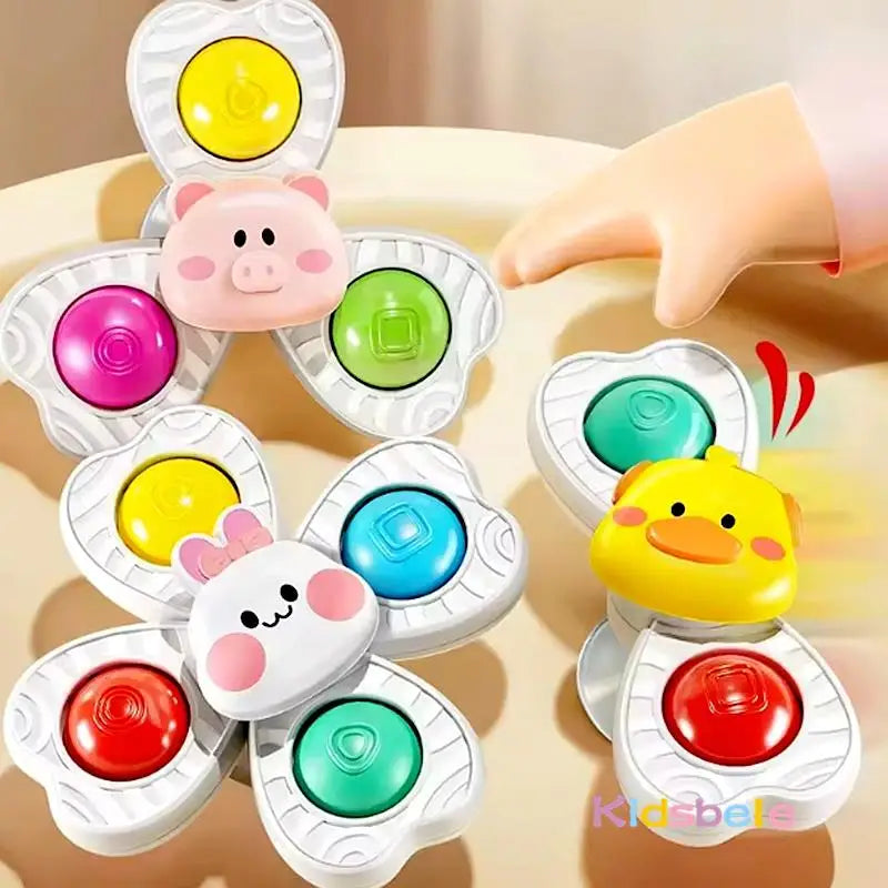 Baby Suction Cup Fidget Spinner Toy Set (3 PCS)