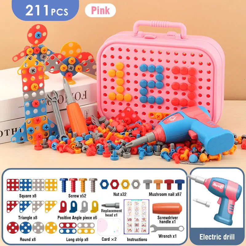 Kids Electric Drill Tool Set & 3D Puzzle