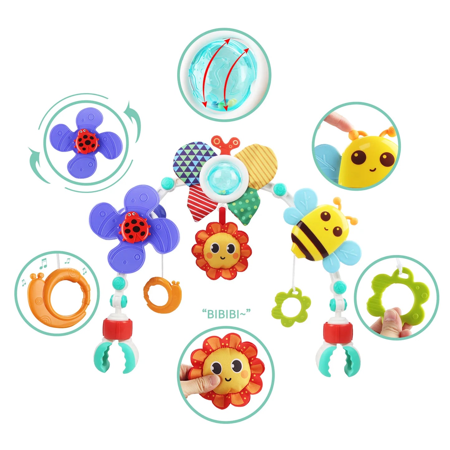 Baby Stroller Arch Activity Toy for Sensory Development