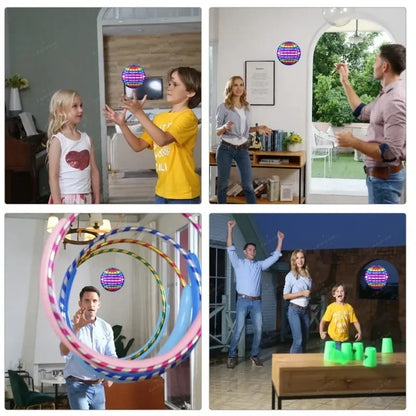 LED Flying Ball Hand-Controlled Spinner Toy