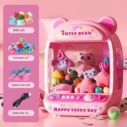 Mini Claw Machine with Music & Dolls