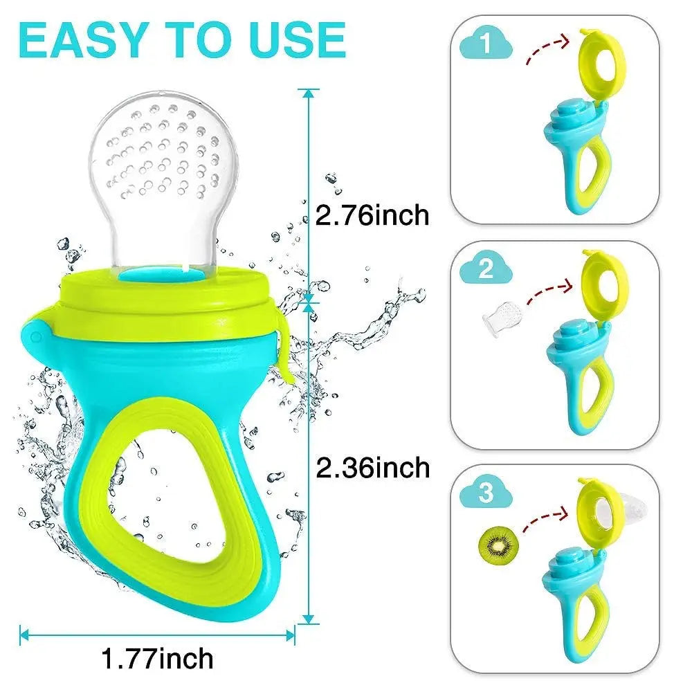 Silicone Squeeze Feeding Spoon & Baby Feeder Set