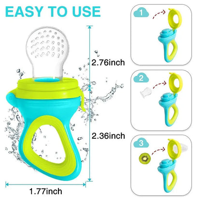 Silicone Squeeze Feeding Spoon & Baby Feeder Set