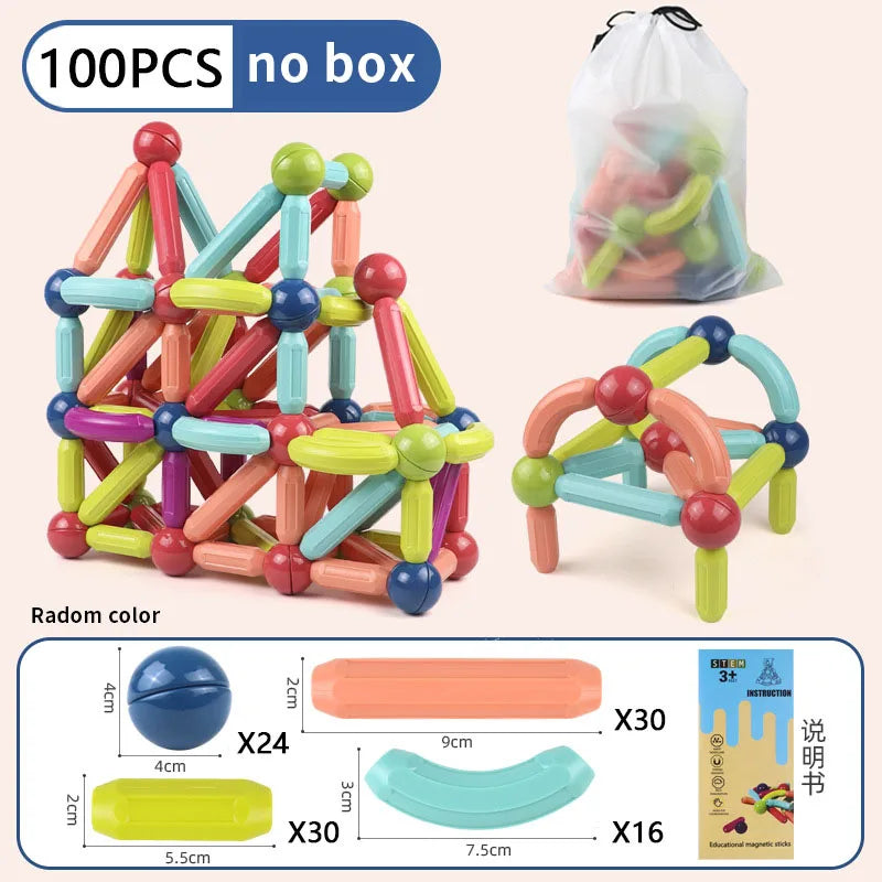 Magnetic Stick & Rod Building Blocks Set